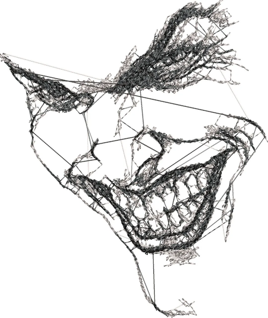 Alternative view of  Abstract Grinning Face String Art 