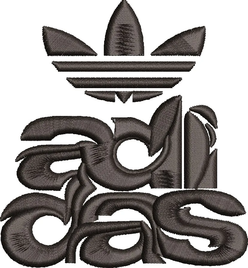 Alternative view of  Adidas Trefoil Logo with Modern Embroidered Text 