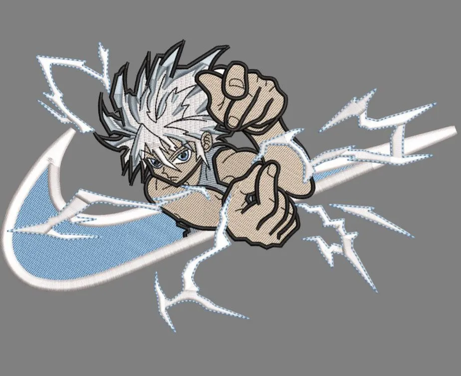 Alternative view of  Anime Boy with Lightning and Nike Swoosh 