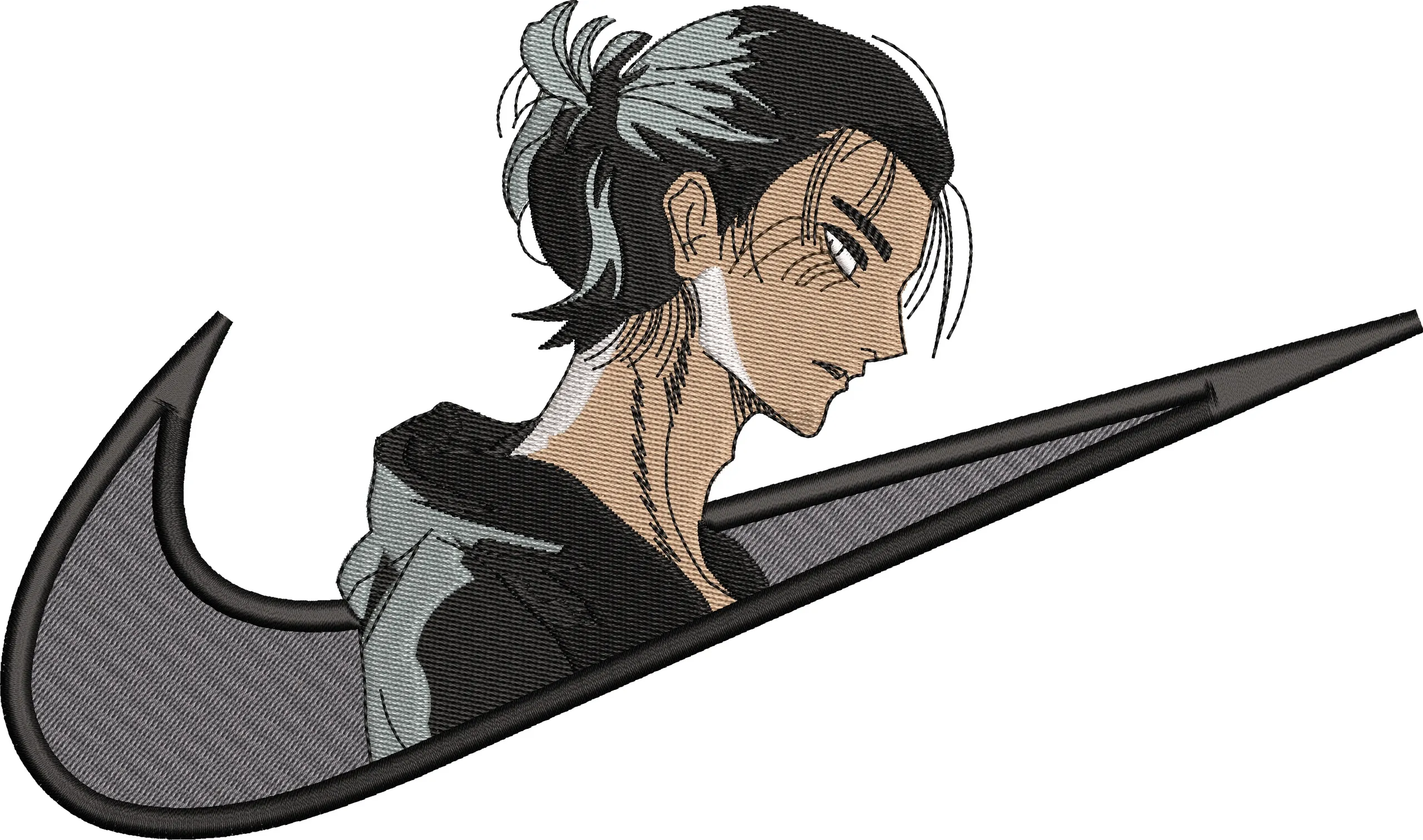 Alternative view of  Anime Character Inside Nike Swoosh 