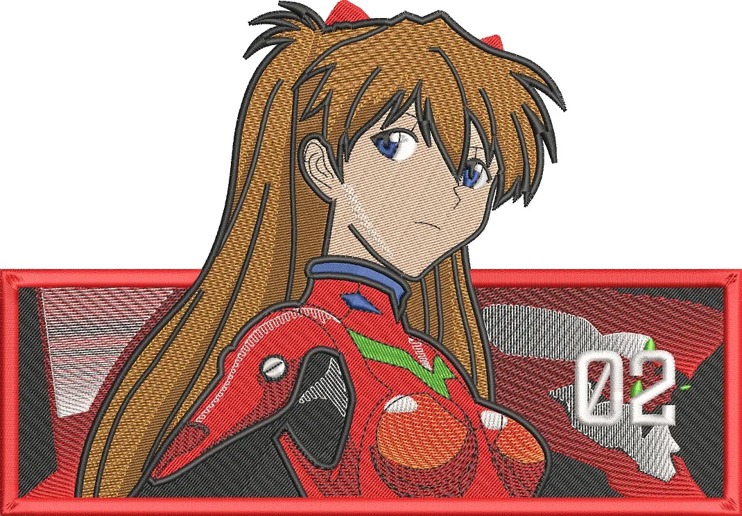 Alternative view of  Asuka Langley Soryu with Unit 02 Patch 