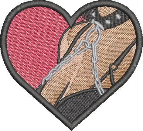 Alternative view of  BDSM Leather Attire in Heart Shape 