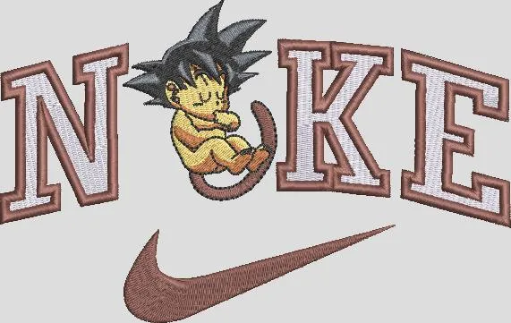 Alternative view of  Baby Goku with Nike Logo Parody 
