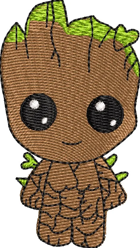 Alternative view of  Baby Groot Chibi Embroidery 