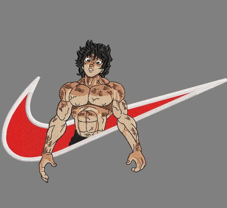 Alternative view of  Baki Hanma with Nike Swoosh Logo 