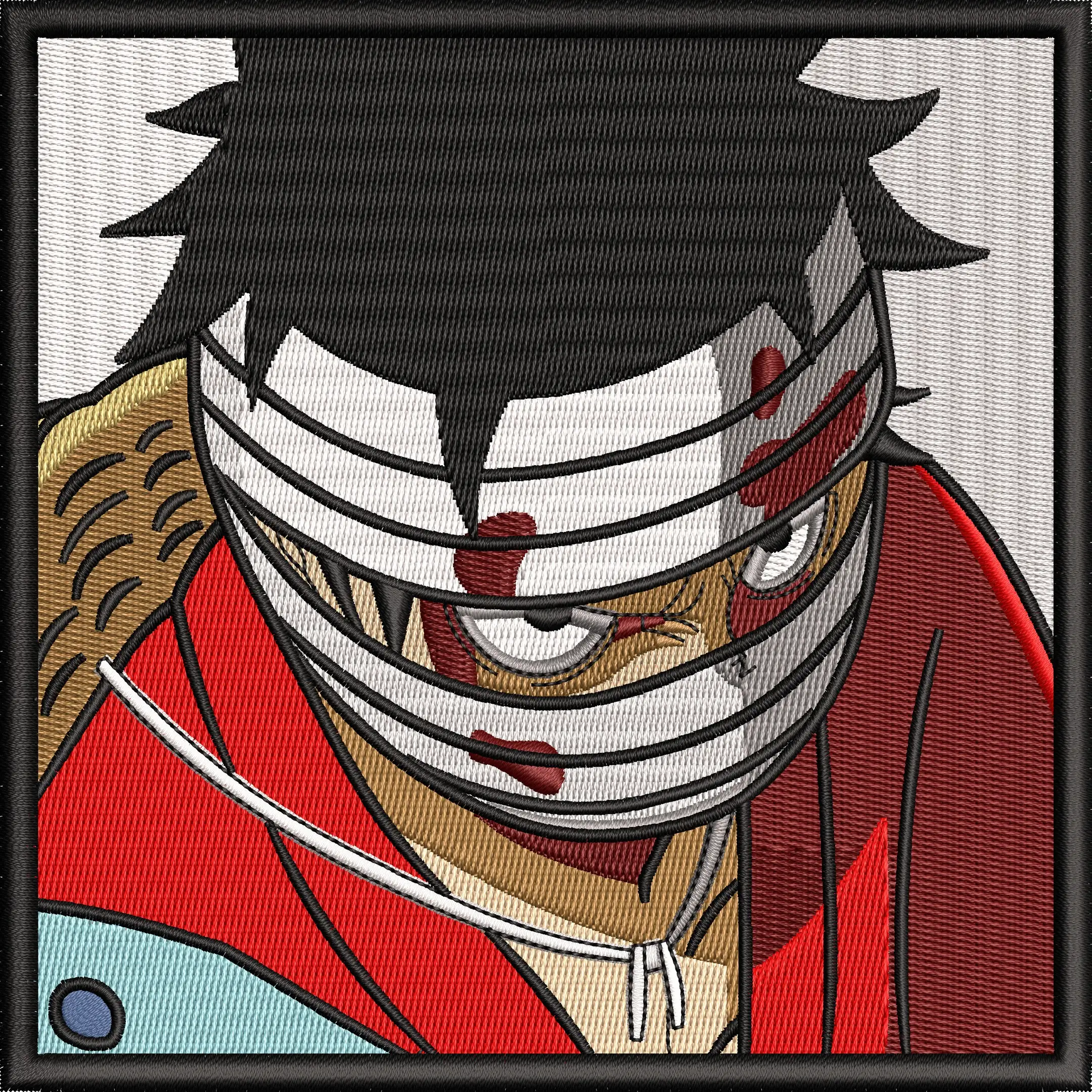 Alternative view of  Bandaged Anime Warrior with Fierce Eyes 