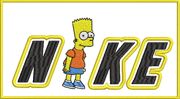 Alternative view of  Bart Simpson Inside Nike Logo Embroidery 