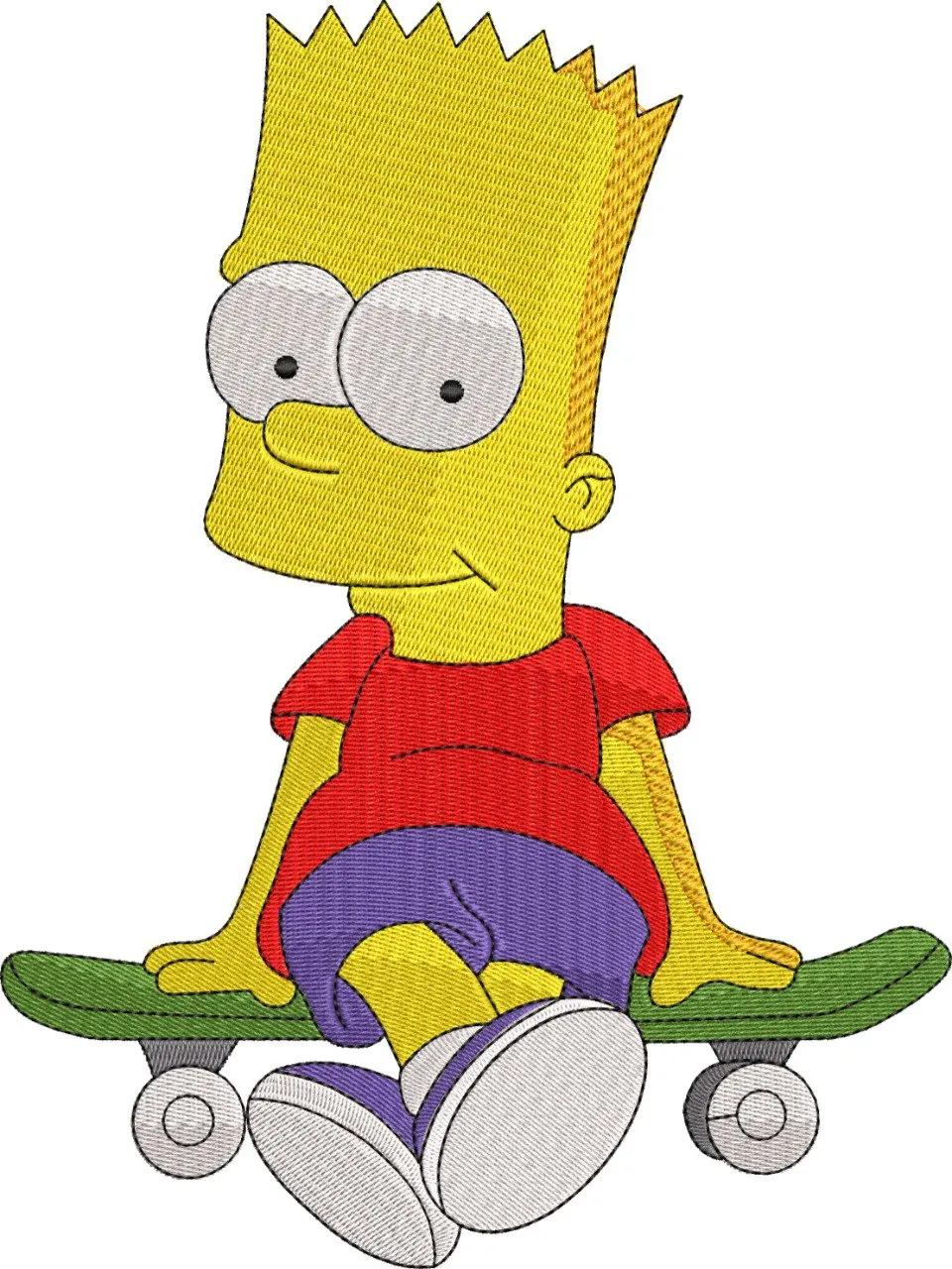 Alternative view of  Bart Simpson Sitting on Skateboard 