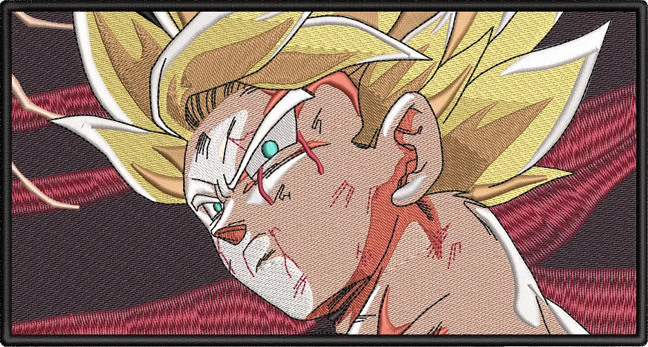 Alternative view of  Battle Worn Super Saiyan Goku Embroidery Patch 
