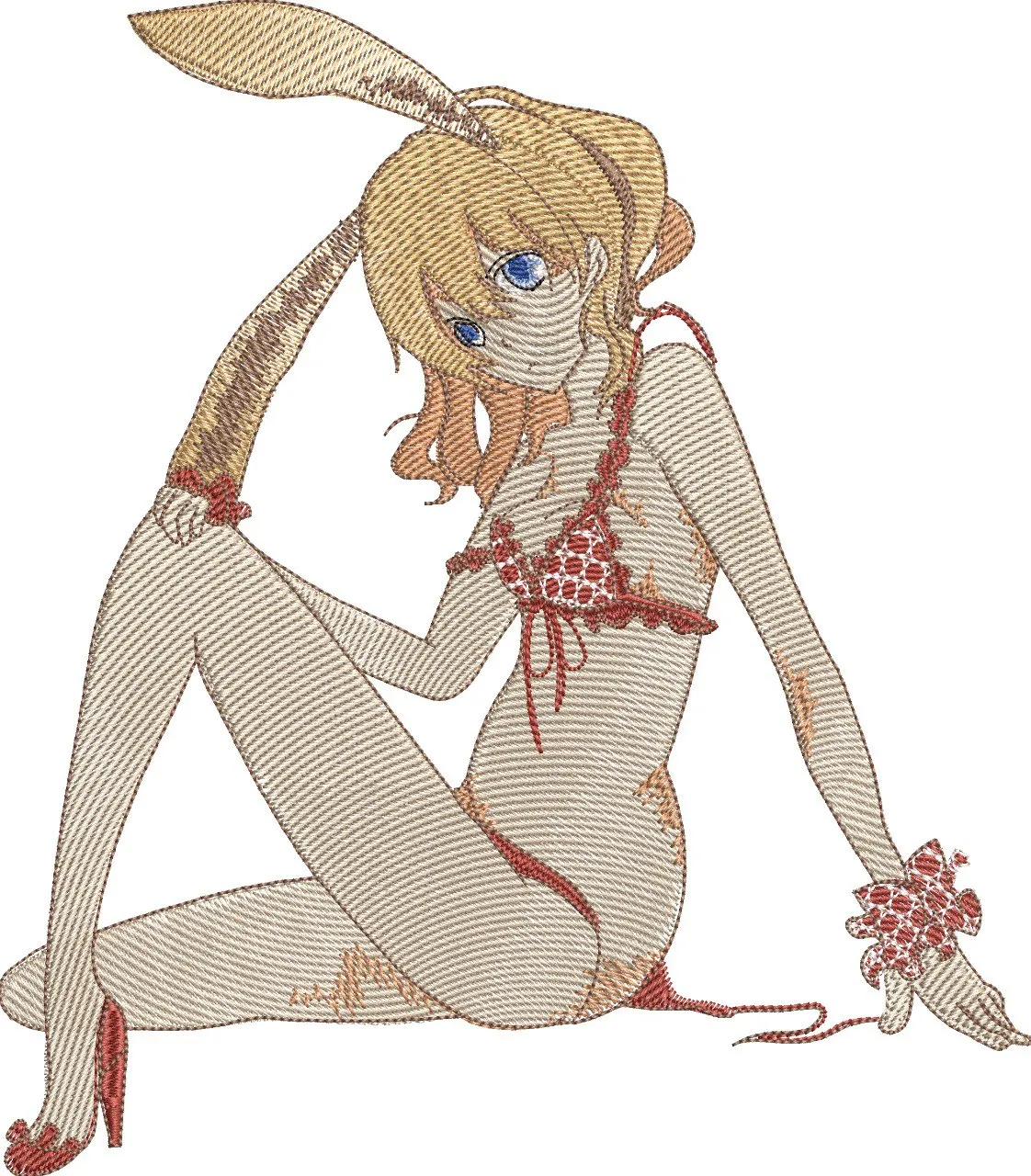 Alternative view of  Blonde Anime Girl in Bunny Bikini 