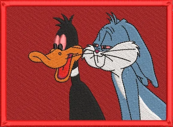 Alternative view of  Bugs Bunny and Daffy Duck Embroidered Patch 