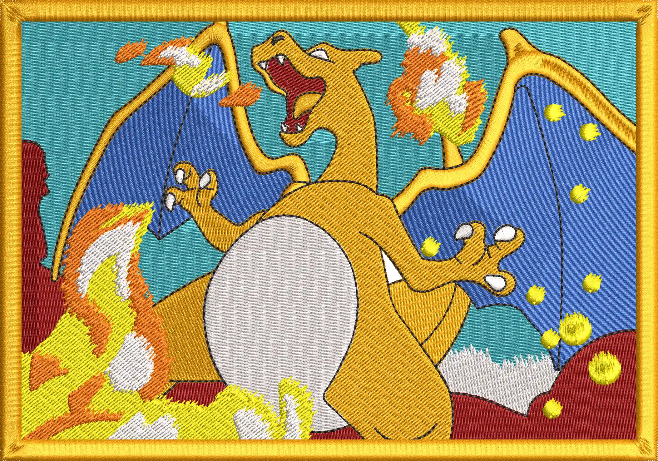 Alternative view of  Charizard Breathing Fire Embroidery Patch 