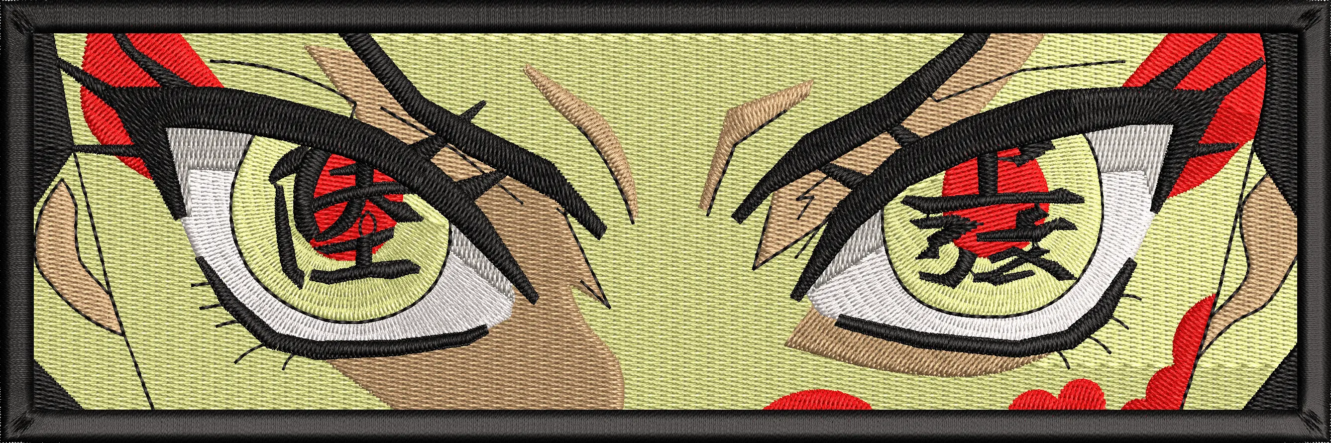 Alternative view of  Close Up Intense Anime Eyes with Kanji 