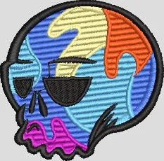 Alternative view of  Colorful Abstract Skull Patch 
