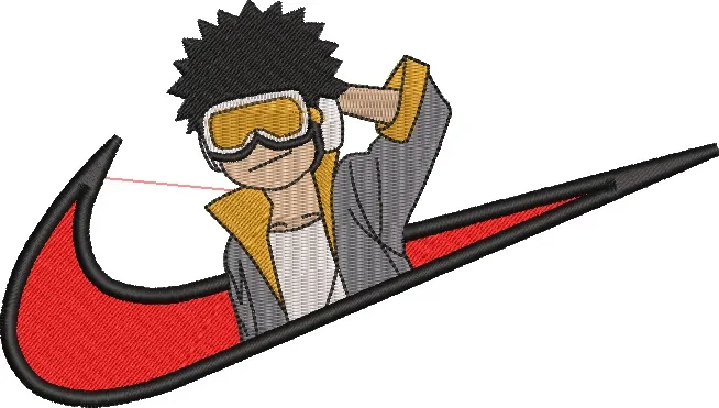 Alternative view of  Cool Anime Boy in Nike Swoosh 