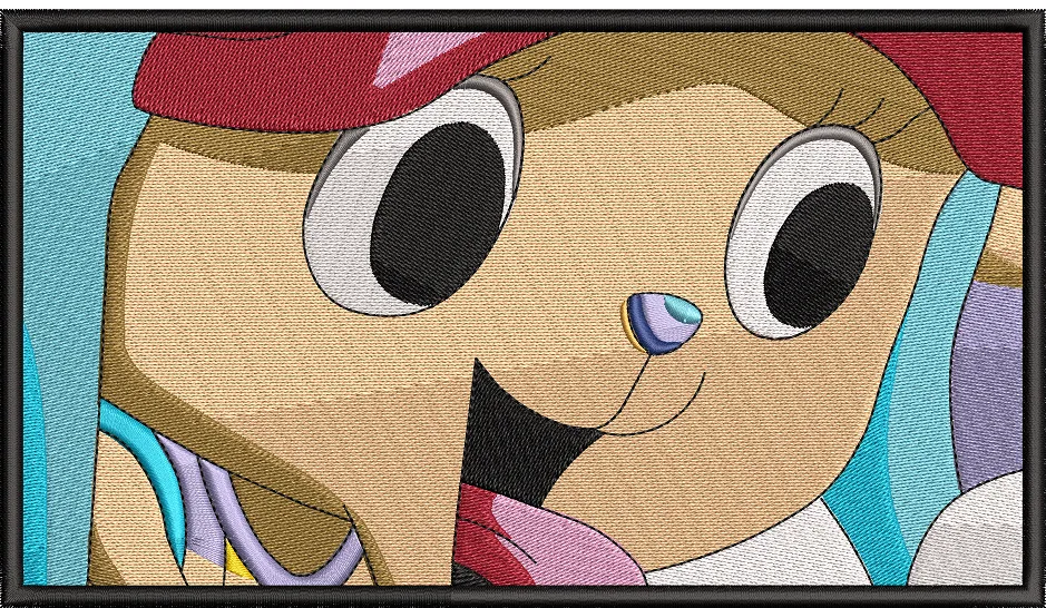 Alternative view of  Cute Cartoon Dog with Red Hat Embroidery 