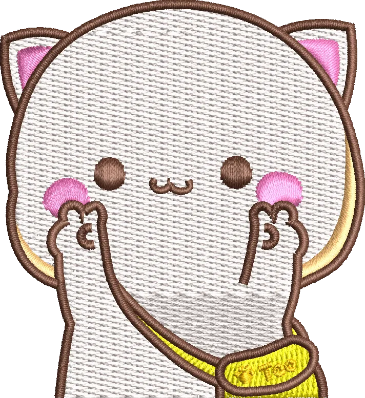 Alternative view of  Cute Maneki Neko Cat with Blush 