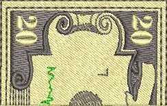 Alternative view of  Decorative Money Border Embroidery 