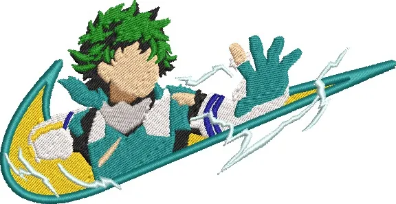 Alternative view of  Deku with Nike Swoosh and Lightning 
