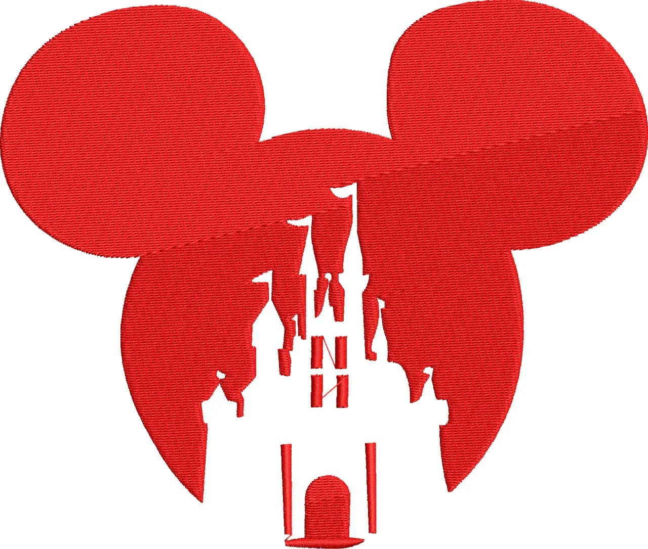 Alternative view of  Disney Castle Silhouette in Mickey Head 