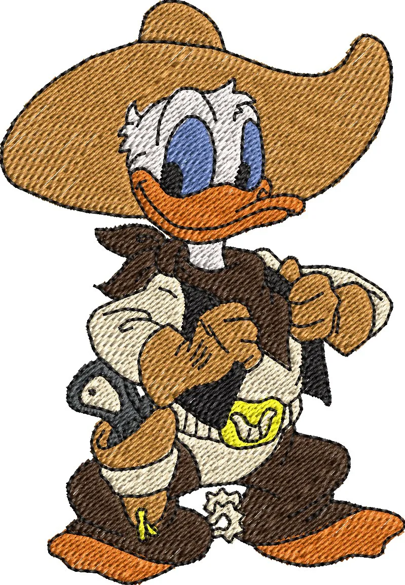 Alternative view of  Donald Duck Cowboy Embroidery 