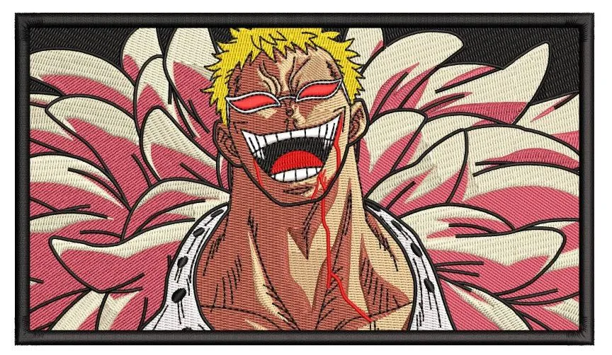 Alternative view of  Donquixote Doflamingo Laughing Embroidered Patch 