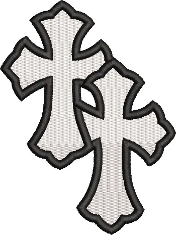 Alternative view of  Double Crosses Embroidery Design 