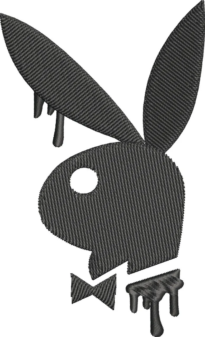 Alternative view of  Dripping Playboy Bunny Logo Embroidery 