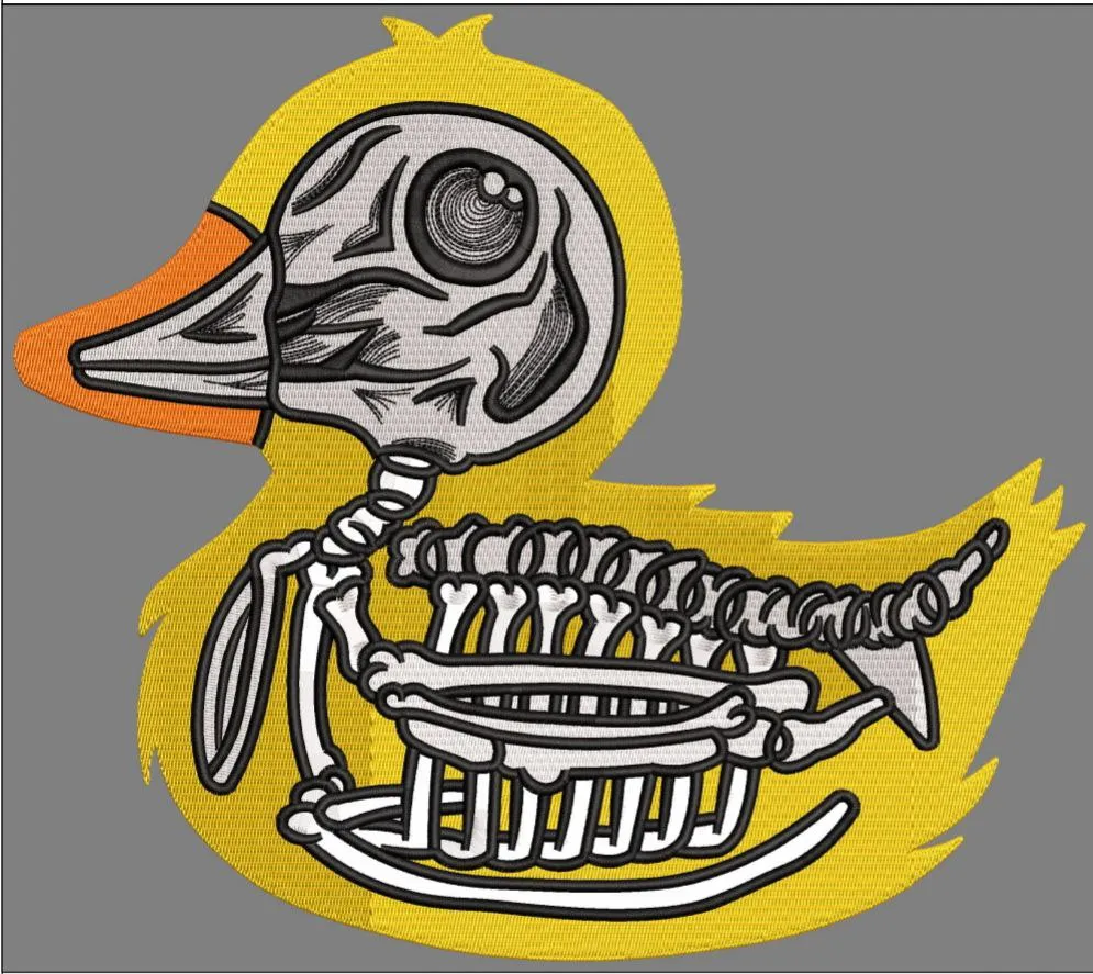 Alternative view of  Duck Skeleton Side View Patch 