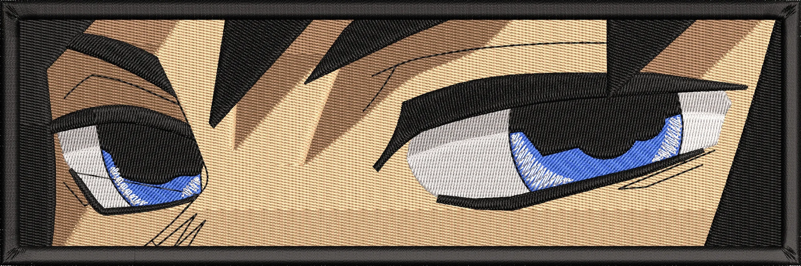 Alternative view of  Embroidered Anime Eyes Blue Glare 