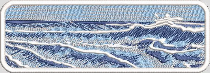Alternative view of  Embroidered Ocean Waves Patch 