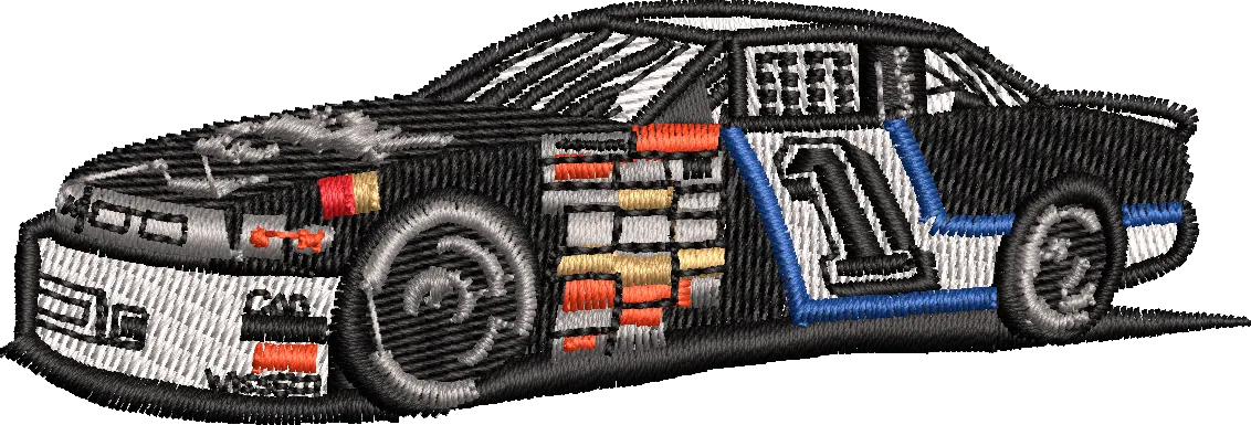 Alternative view of  Embroidered Race Car Number One 