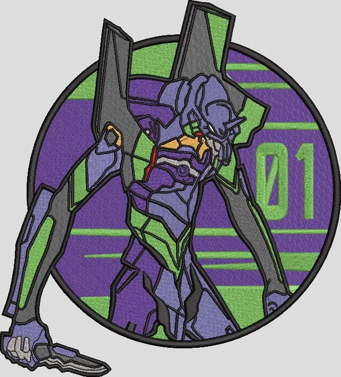 Alternative view of  Evangelion Unit 01 Embroidered Patch 