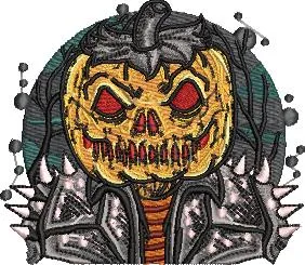 Alternative view of  Evil Pumpkin Head with Spiked Jacket 