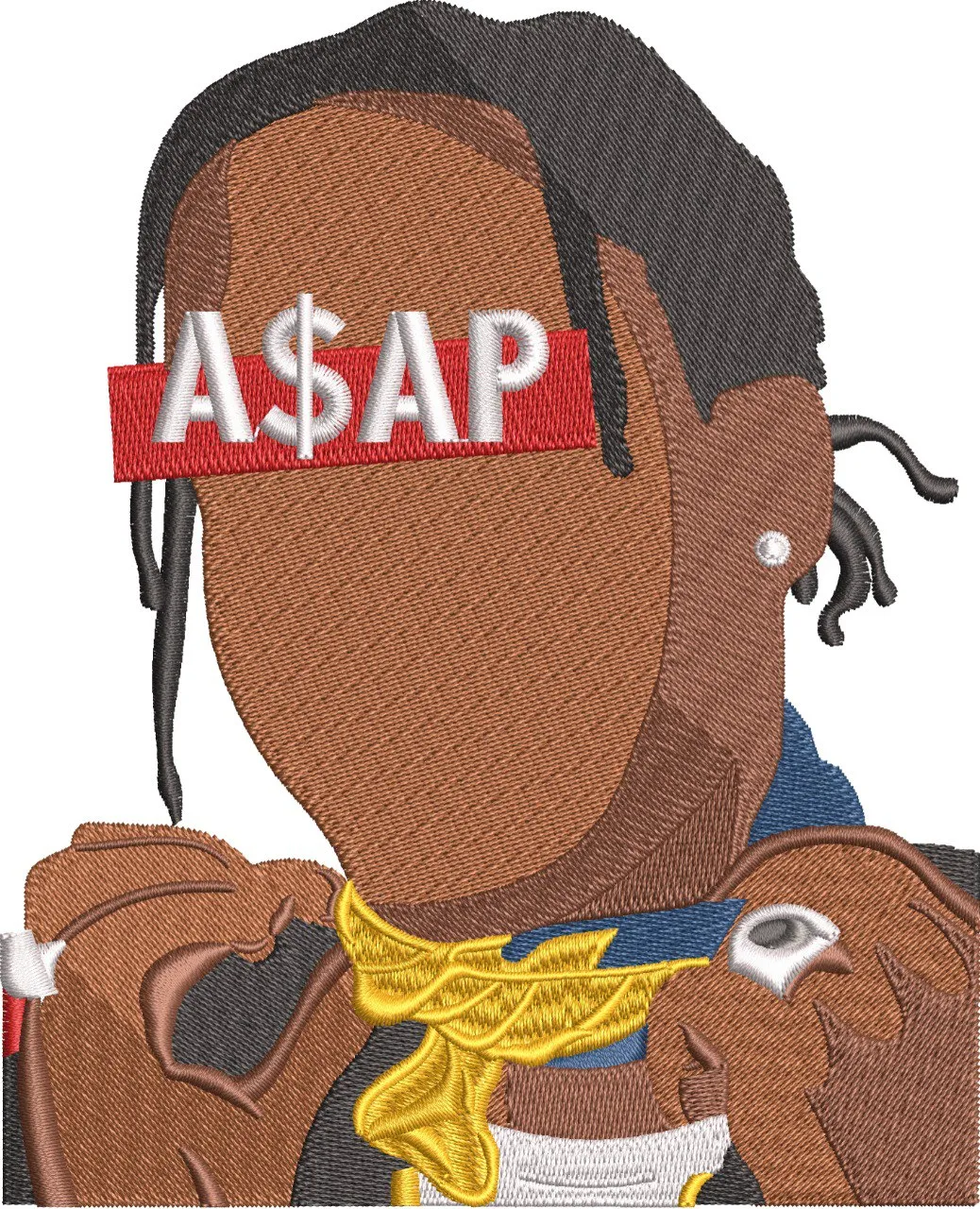 Alternative view of  Faceless Portrait with ASAP Text 