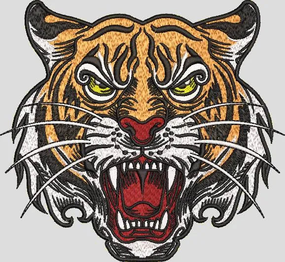 Alternative view of  Fierce Tiger Head Embroidery 