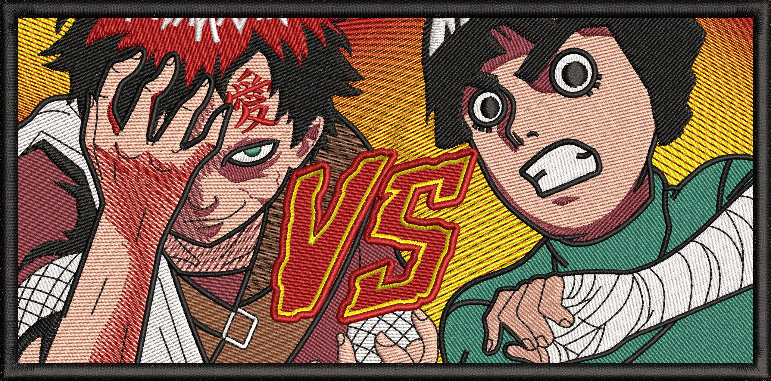 Alternative view of  Gaara vs Rock Lee Embroidered Patch Style 