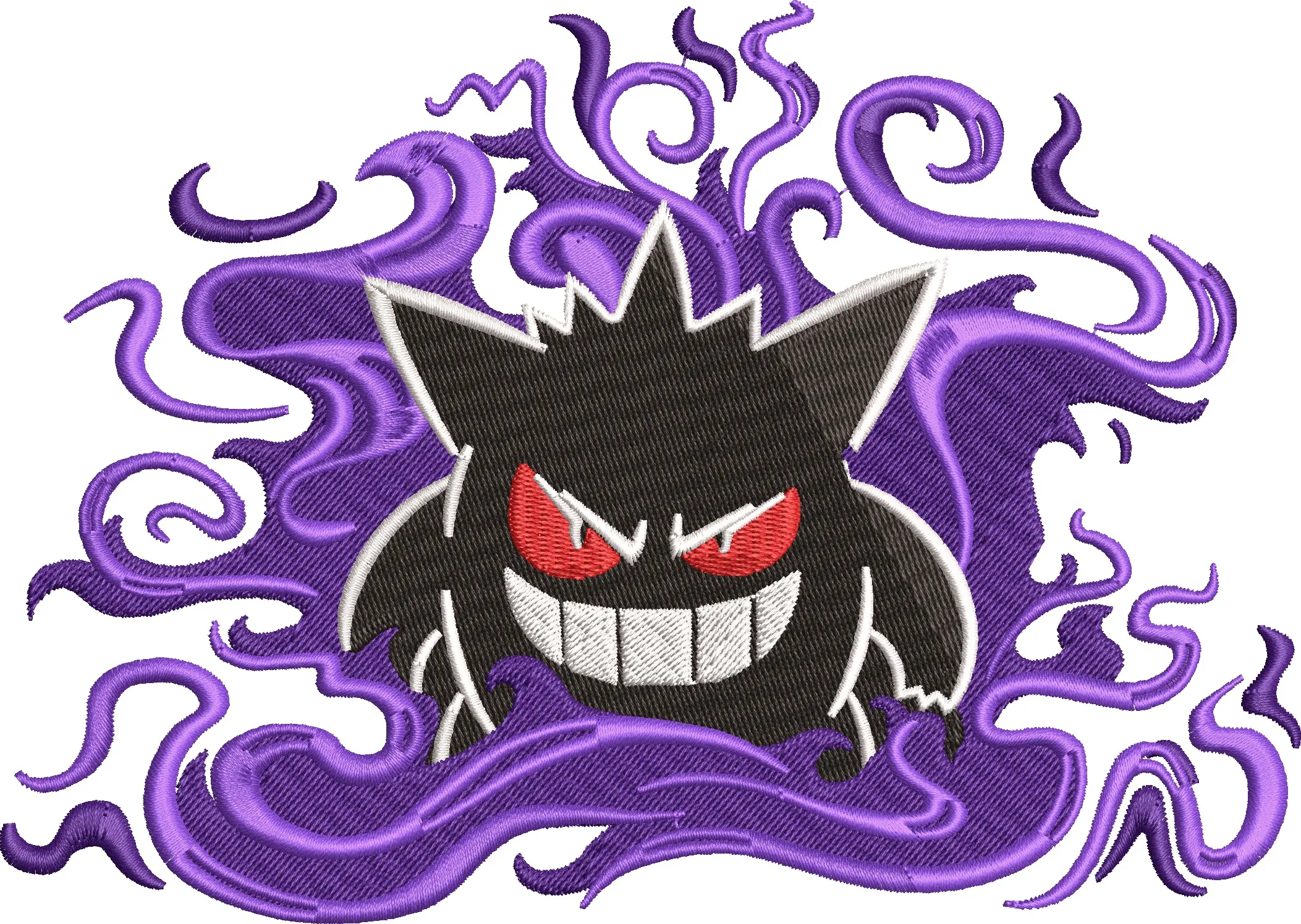 Alternative view of  Gengar Surrounded by Purple Ghost Aura 