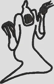 Alternative view of  Ghost Outline Spooky Halloween 