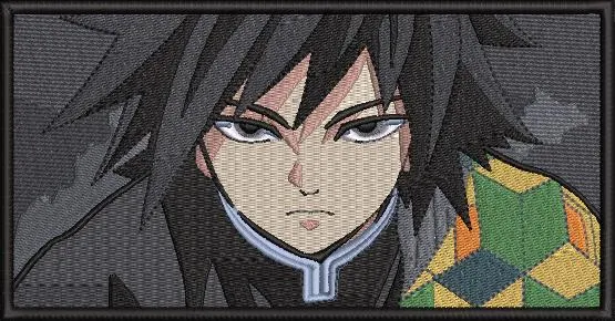 Alternative view of  Giyu Tomioka Close Up Demon Slayer Patch Style 