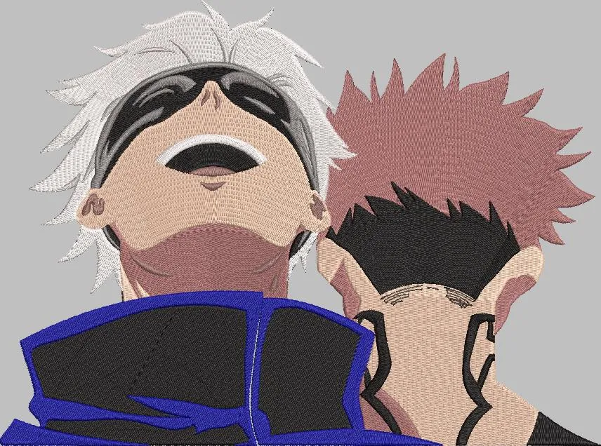 Alternative view of  Gojo Satoru and Yuji Itadori Embroidery Art 