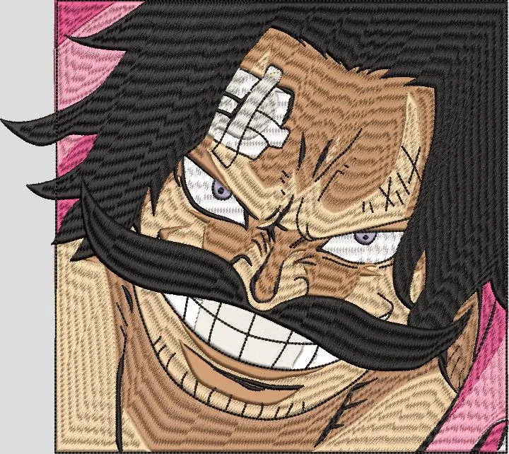 Alternative view of  Gol D Roger Grinning Embroidered Patch Style 