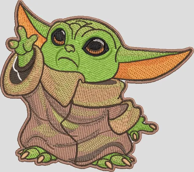 Alternative view of  Grogu Baby Yoda Embroidery Patch 