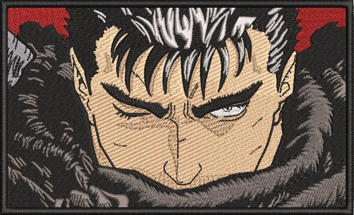 Alternative view of  Guts Berserk Intense Portrait Embroidery 