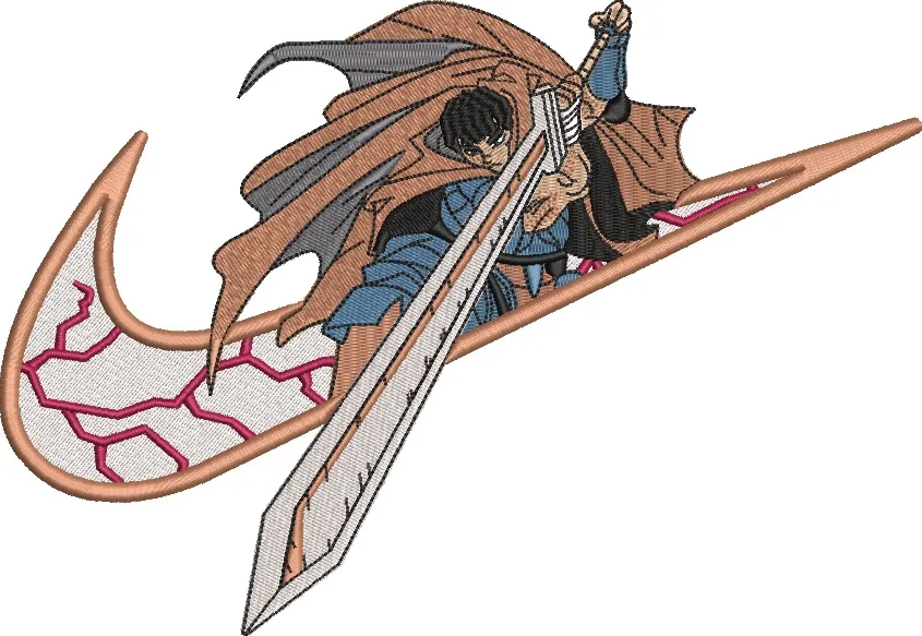 Alternative view of  Guts with Dragonslayer Sword in Nike Logo 