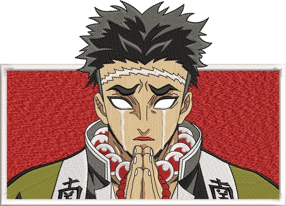 Alternative view of  Gyomei Himejima Praying Demon Slayer Embroidery 