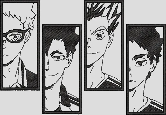 Alternative view of  Haikyuu Boys Monochrome Portraits 