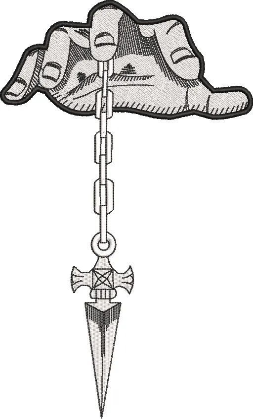 Alternative view of  Hand Holding Chain with Dagger Pendant 