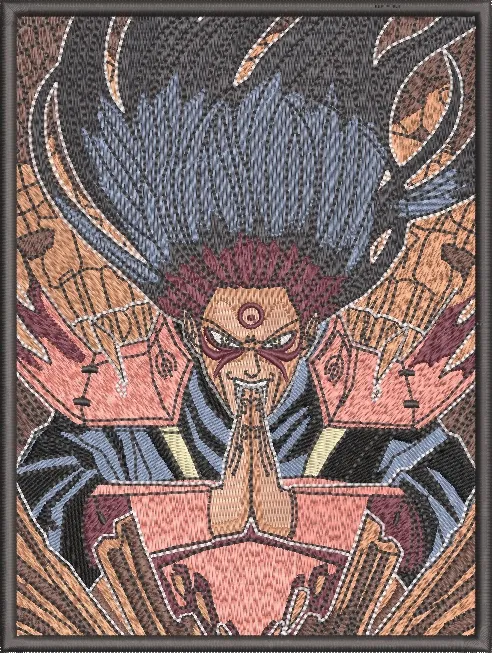 Alternative view of  Hashirama Senju Sage Mode embroidered art 