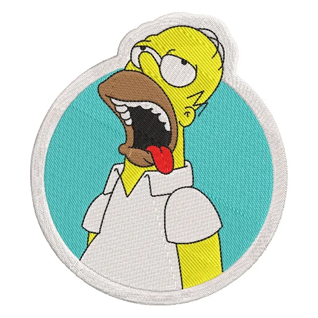 Alternative view of  Homer Simpson Drooling Embroidered Patch 